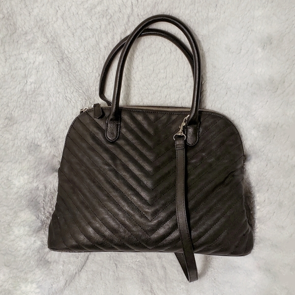 Express Handbags - Express Chevron Quilted Satchel